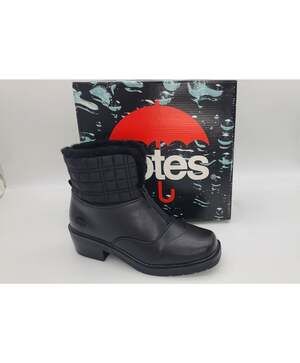 Totes Zippy Women 8M Black Insulated Waterproof Rain/Snow Boots Zip Closure Box